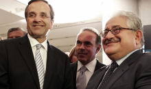 O Αναπληρωτής Υπουργός Παιδείας κ. Τζαβάρας με τον Πρωθυπουργό κ. Σαμαρα  και τον Υπουργό Παιδείας κ. Αρβανιτόπουλο     