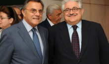 Ο κ. Τζαβάρας με τον Πρόεδρο του Μεγάρου Μουσικής Αθηνών κ. Μάνο