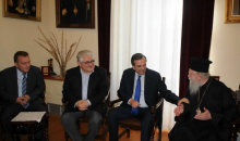 Ο κ. Τζαβάρας με τον Πρωθυπουργό Αντώνη Σαμαρά και τον Μητροπολίτη Ηλείας κ,κ Γερμάνο